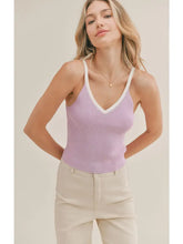 Load image into Gallery viewer, Dazed Contrast Sweater Tank: Lavender