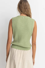 Load image into Gallery viewer, Sage Shell Beach Sweater Vest