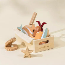 Load image into Gallery viewer, Wooden Seafood Playset