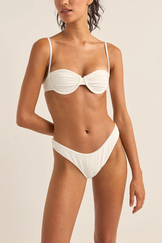 Ivory Brighton Eyelet Underwire Top