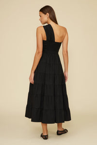 Black Christy Poplin Dress