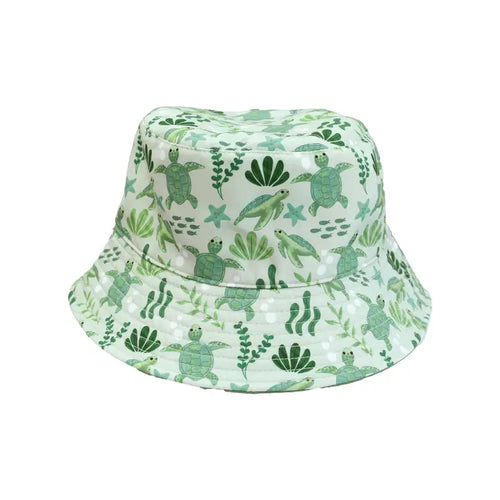 Save the Sea Turtles and Lucky Green Reversible Bucket Hat