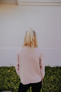 Dusty Rose Reverse Fleece Oversized Midi