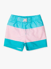 Load image into Gallery viewer, Boys Neon Pool Party Color Block Swim Trunks