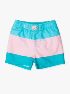 Boys Neon Pool Party Color Block Swim Trunks