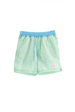 Load image into Gallery viewer, John John Boys Green Gingham Swim