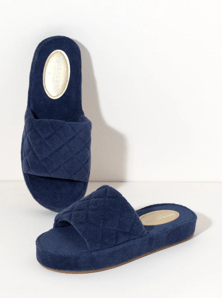 Navy Terry Pool Slides