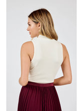 Load image into Gallery viewer, Ivory Rest Easy Mock Neck Knit Tank