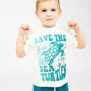 Save the Sea Turtles Ocean Conservation Cotton Toddler Shirt