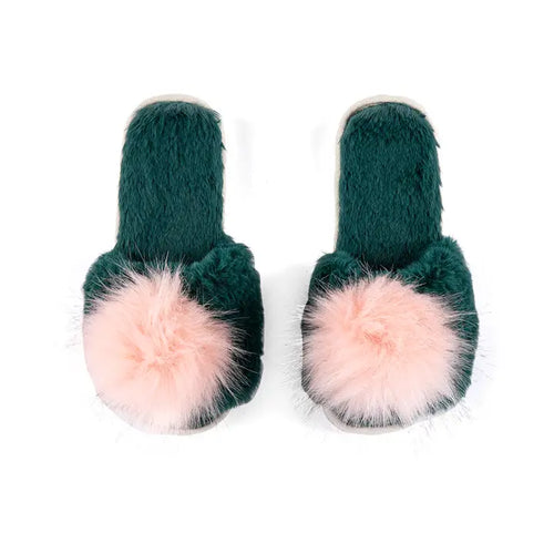 Amor Slippers Green