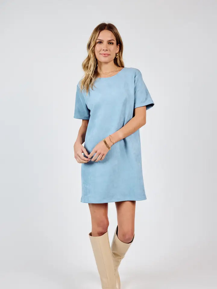 Skyway Align Faux Suede Mini Dress