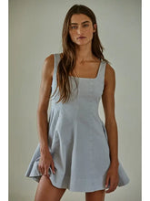 Load image into Gallery viewer, Woven Denim Cotton Spandex Flare Mini Dress