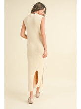 Load image into Gallery viewer, Cream Textured Rib Knitted Dress