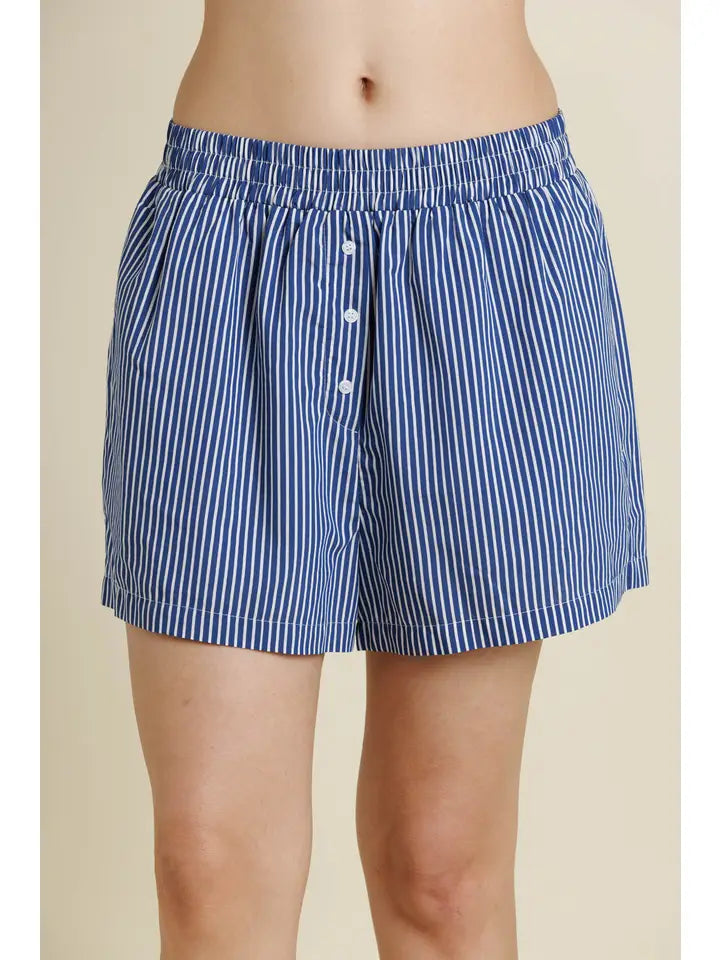 Navy Striped Boxer Short