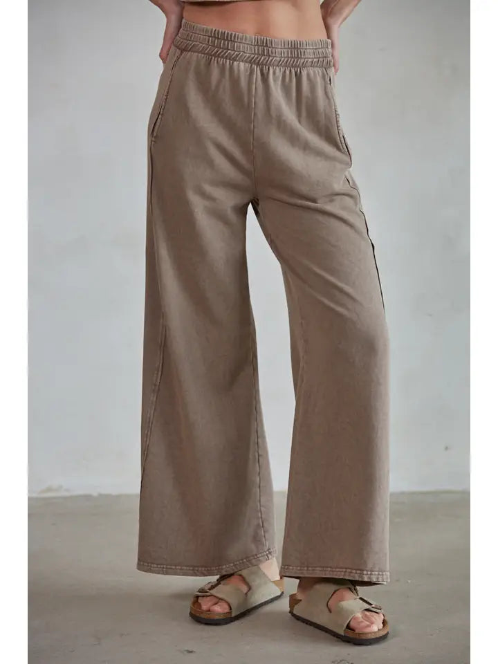 Mocha Knit Cotton Garment Dye Pant