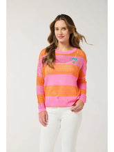 Load image into Gallery viewer, Umbrella Striped Mesh Sweater