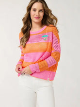 Load image into Gallery viewer, Umbrella Striped Mesh Sweater