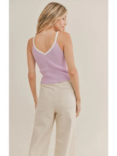 Load image into Gallery viewer, Dazed Contrast Sweater Tank: Lavender