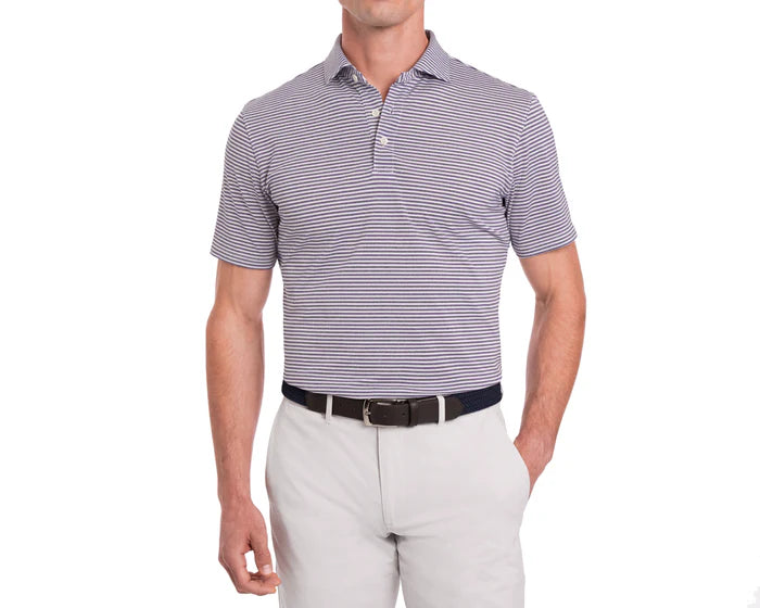 The Maxwell Shirt: Heathered Amherst & White