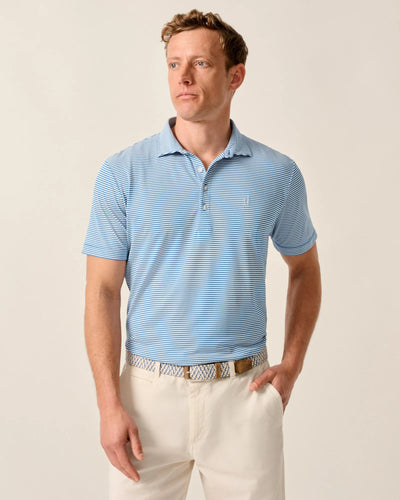 Palisades Blue Performance Mesh Polo - Dru