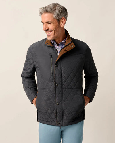 Dark Grey Juno Quilted Snap Jacket