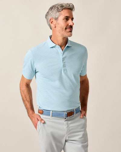 Tide Performance Mesh Polo - Stetson Stripe