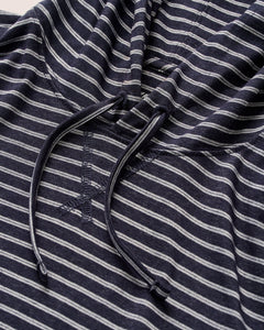 Navy Wycliff Striped Long-Sleeve T-Shirt Hoodie