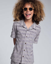 Load image into Gallery viewer, Boys Grey Terry Resort Shirt