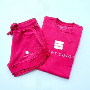 Raspberry Fleece Poncho Pullover