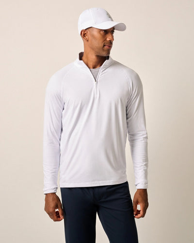 White Freeborne Performance 1/4 Zip Pullover