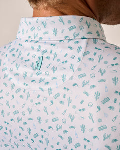 Green Grass West Texas Print Polo