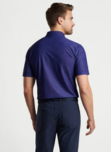 Load image into Gallery viewer, Navy Willis Geo Performance Mesh Polo