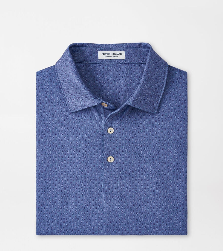 Velvet Plum Pina Skullada Print Polo