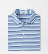 Load image into Gallery viewer, White/Astral Blue Fairmont Stripe Polo