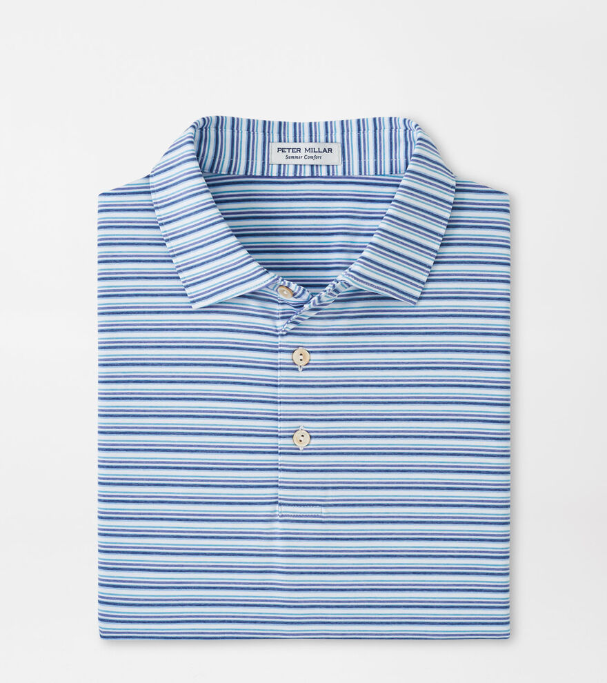 White/Astral Blue Fairmont Stripe Polo