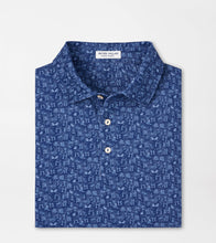 Load image into Gallery viewer, Sport Navy Carolina Shag Print Polo