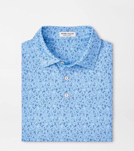 Cottage Blue Hair Of The Dog Print Polo