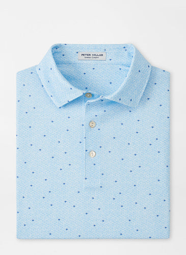 White Tequila Sunrise Performance Jersey Polo