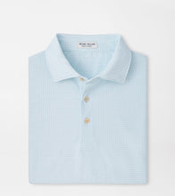 Load image into Gallery viewer, Pale Blue Mosaic Performance Mesh Polo