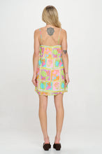Load image into Gallery viewer, Tropical Mosaic Scalloped Detailed Cami Dress