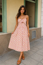 Load image into Gallery viewer, Mythic Petals Bow Tie Midi Dress