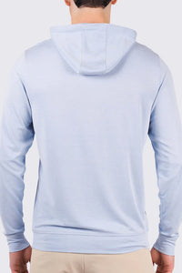 Luxe Blue Lester Oxford Performance Hoodie