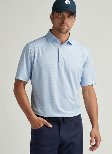White/Sailor Blue Orbit Performance Jersey Polo