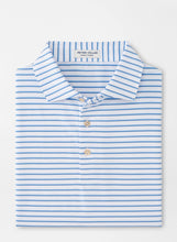 Load image into Gallery viewer, White/Cottage Blue Dunnes Performance Jersey Polo