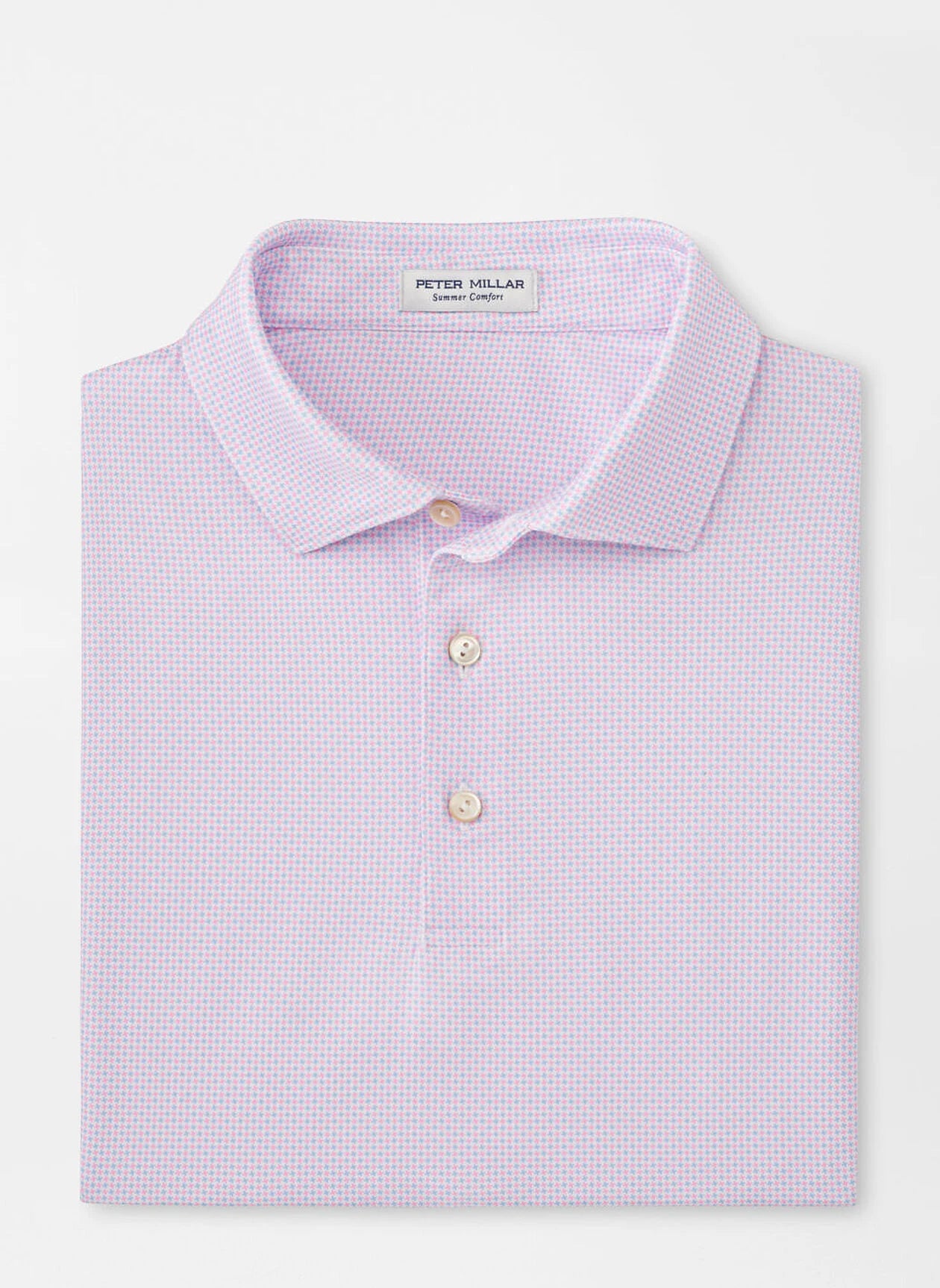 White/Cottage Blue Phoenix Performance Jersey Polo