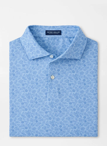 Blue Frost Botanical Performance Jersey Polo