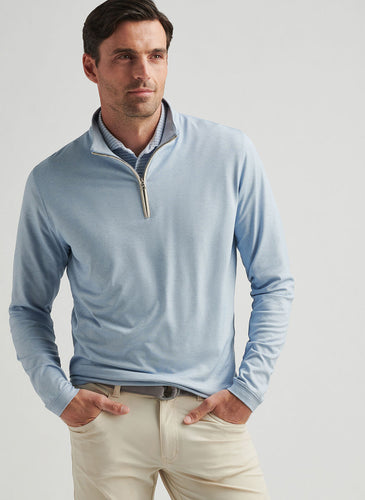 Angelite Albatross Cotton-Blend Piqué Quarter-Zip