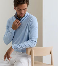 Load image into Gallery viewer, Stream Blue Perth Cross-Hatch Performance Quarter-Zip