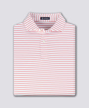 Load image into Gallery viewer, Campari/White Broad Stripe Polo