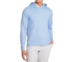 The Stowe Pullover: Heathered Skye